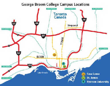 Click for George Brown College Maps